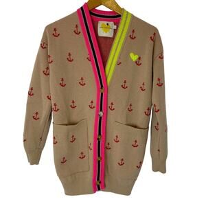 Kerri Rosenthal - Jayney Anchor 100% Cashmere Cardigan Sweater- Women's Size XS